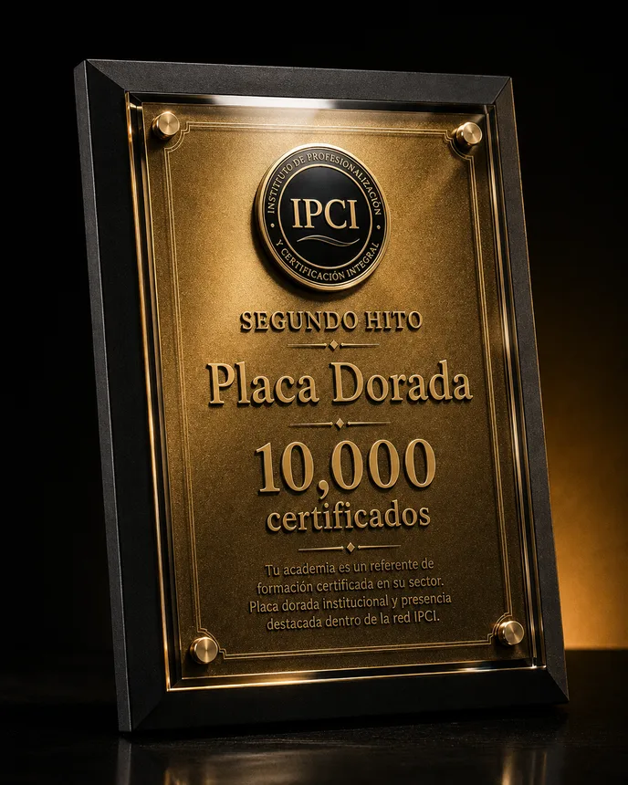 Placa Dorada IPCIL — 10,000 certificados
